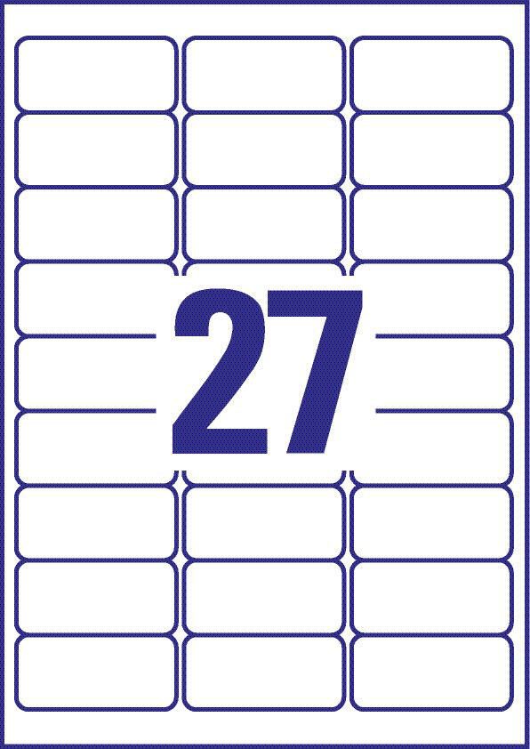 AVERY Zweckform Adressetiketten J4792-25 weiß 63,5 x 29,6 mm