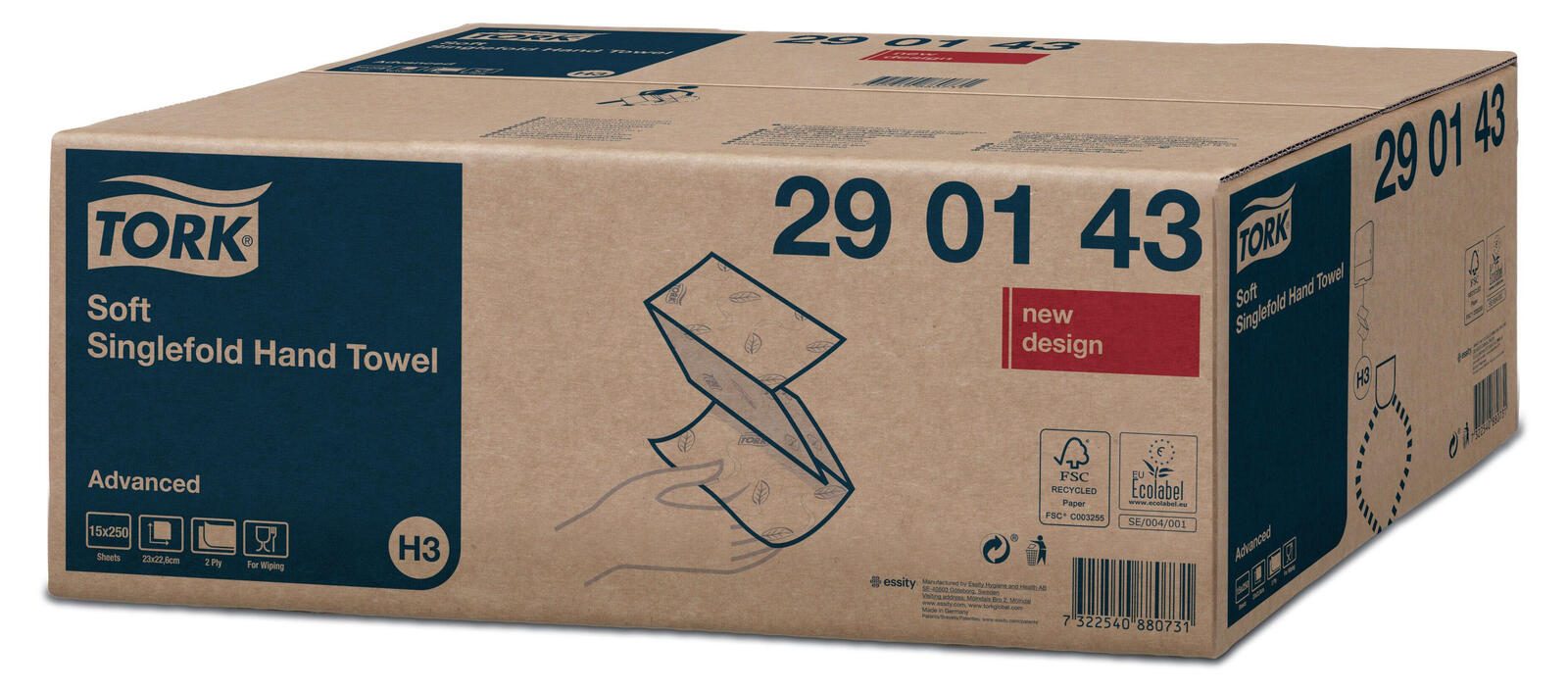 TORK Papierhandtücher Advanced Soft 2-lagig