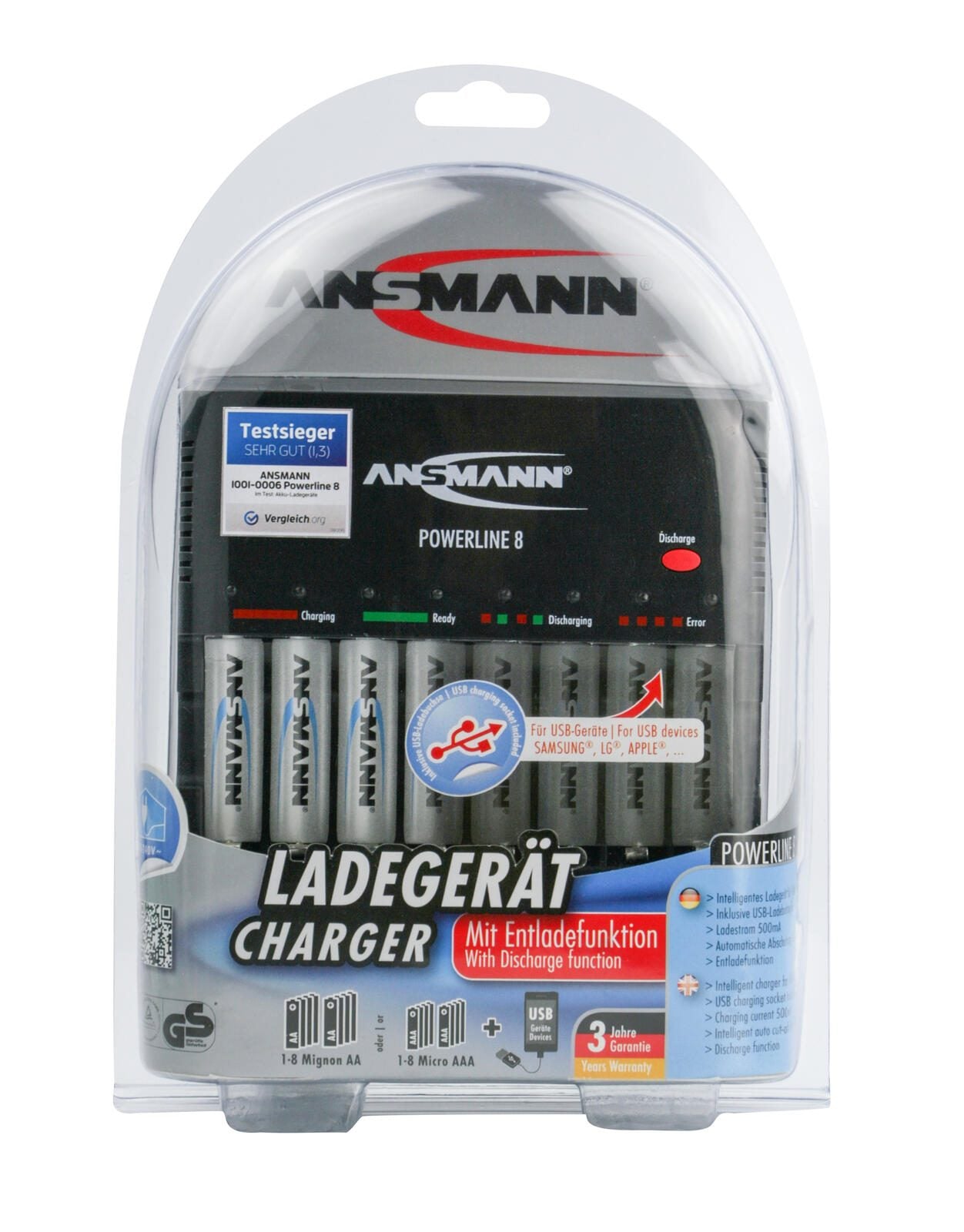 ANSMANN Akku-Ladegerät Powerline 8
