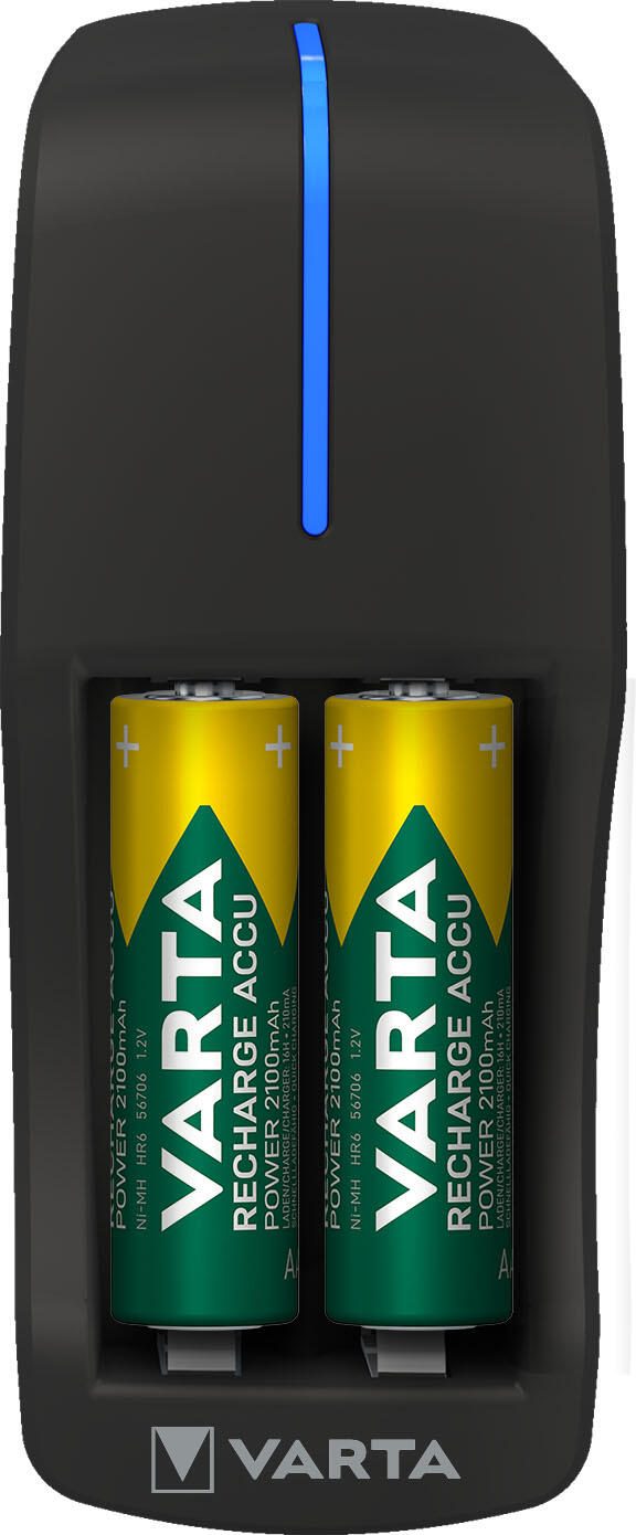 VARTA Akku-Ladegerät inkl. Akkus Mini Charger + 2x Akku