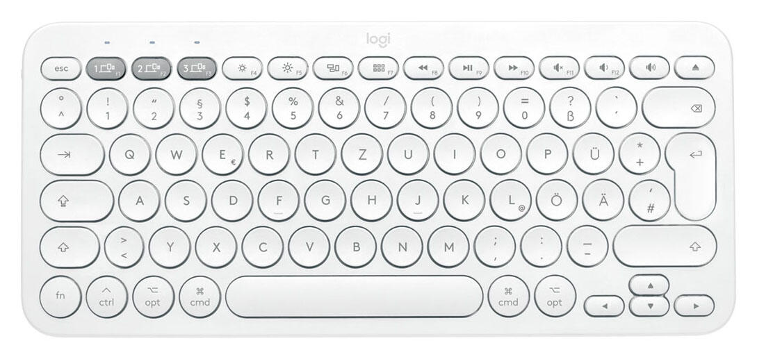 Logitech Tastatur kabellos K380 für Mac weiß