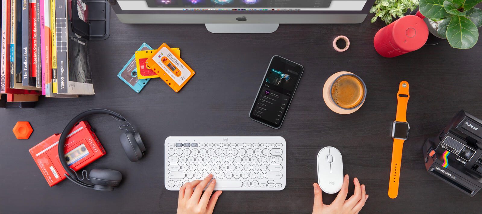 Logitech Tastatur kabellos K380 für Mac weiß