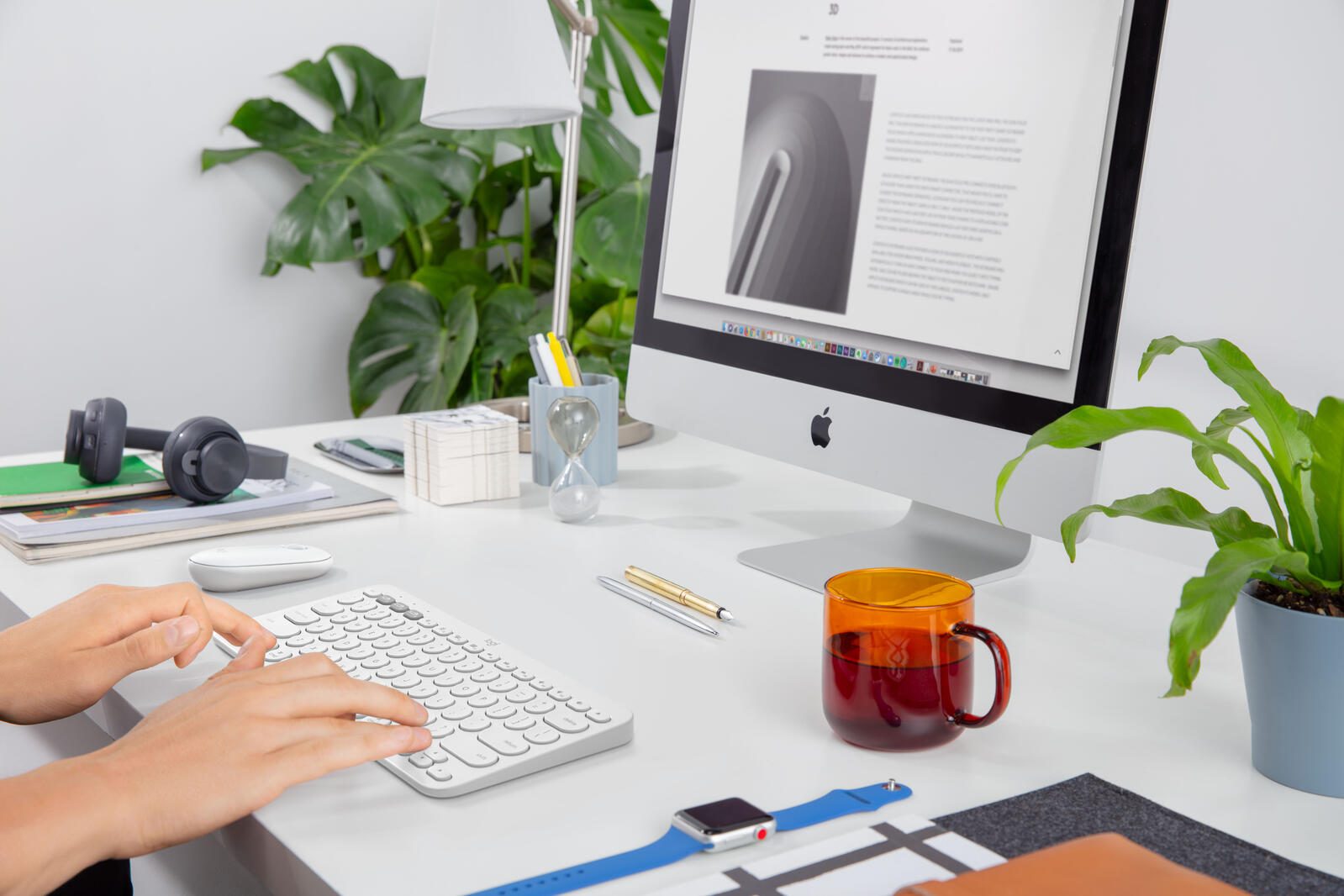 Logitech Tastatur kabellos K380 für Mac weiß