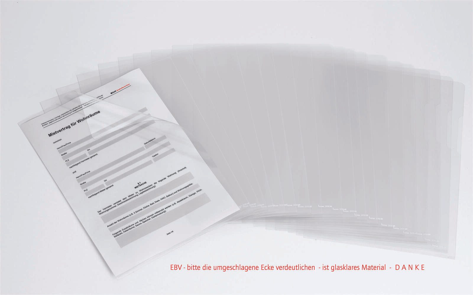bene Sichthüllen DIN A4 genarbt 0.08 mm