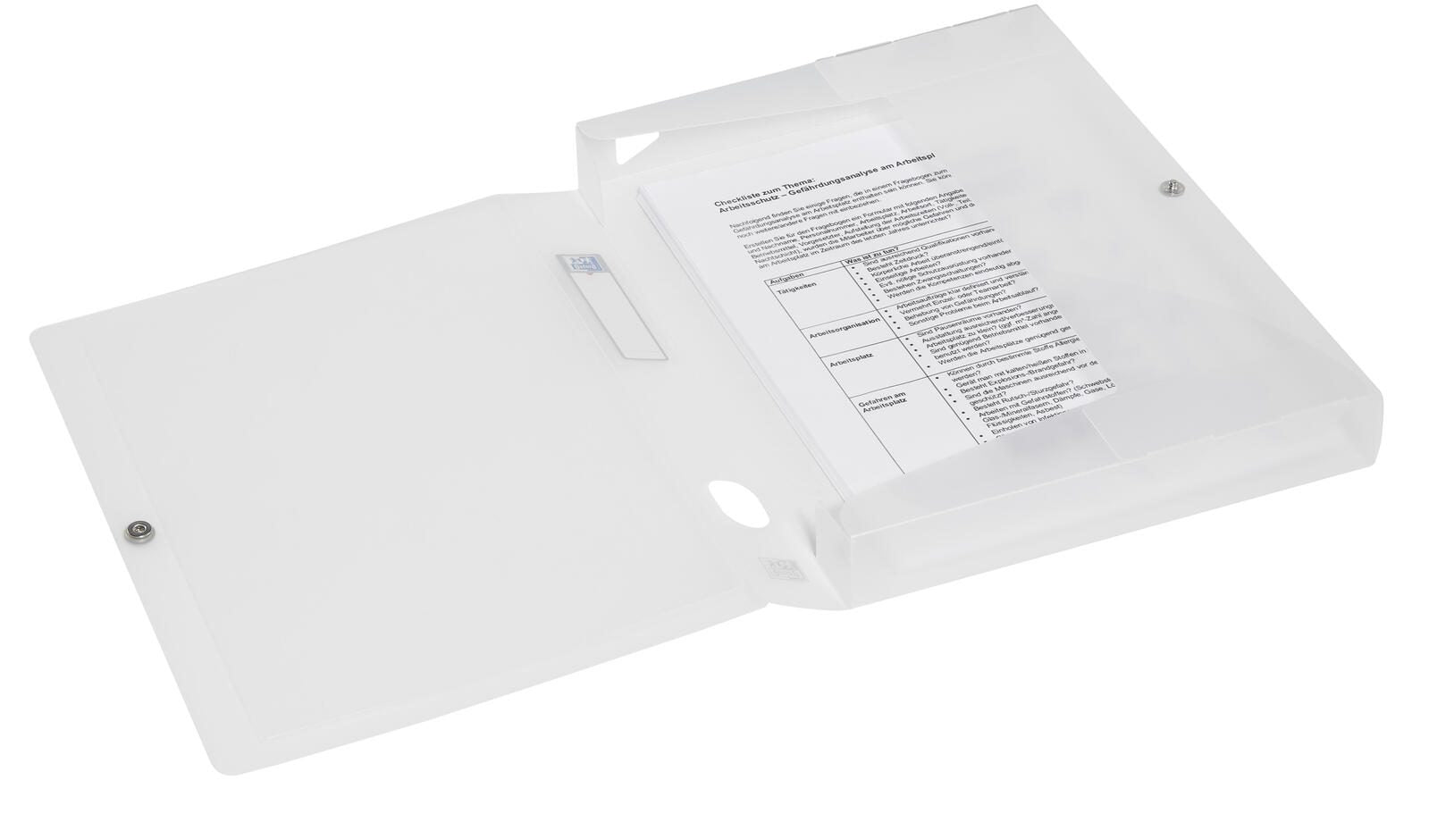 OXFORD Heftbox 4 cm DIN A4 transparent