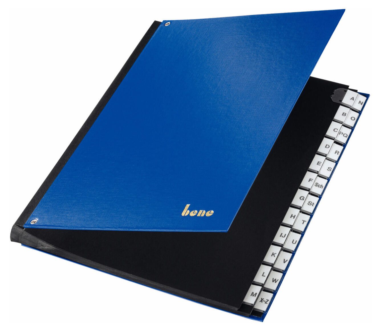 bene Pultordner DIN A4 24 Taben blau