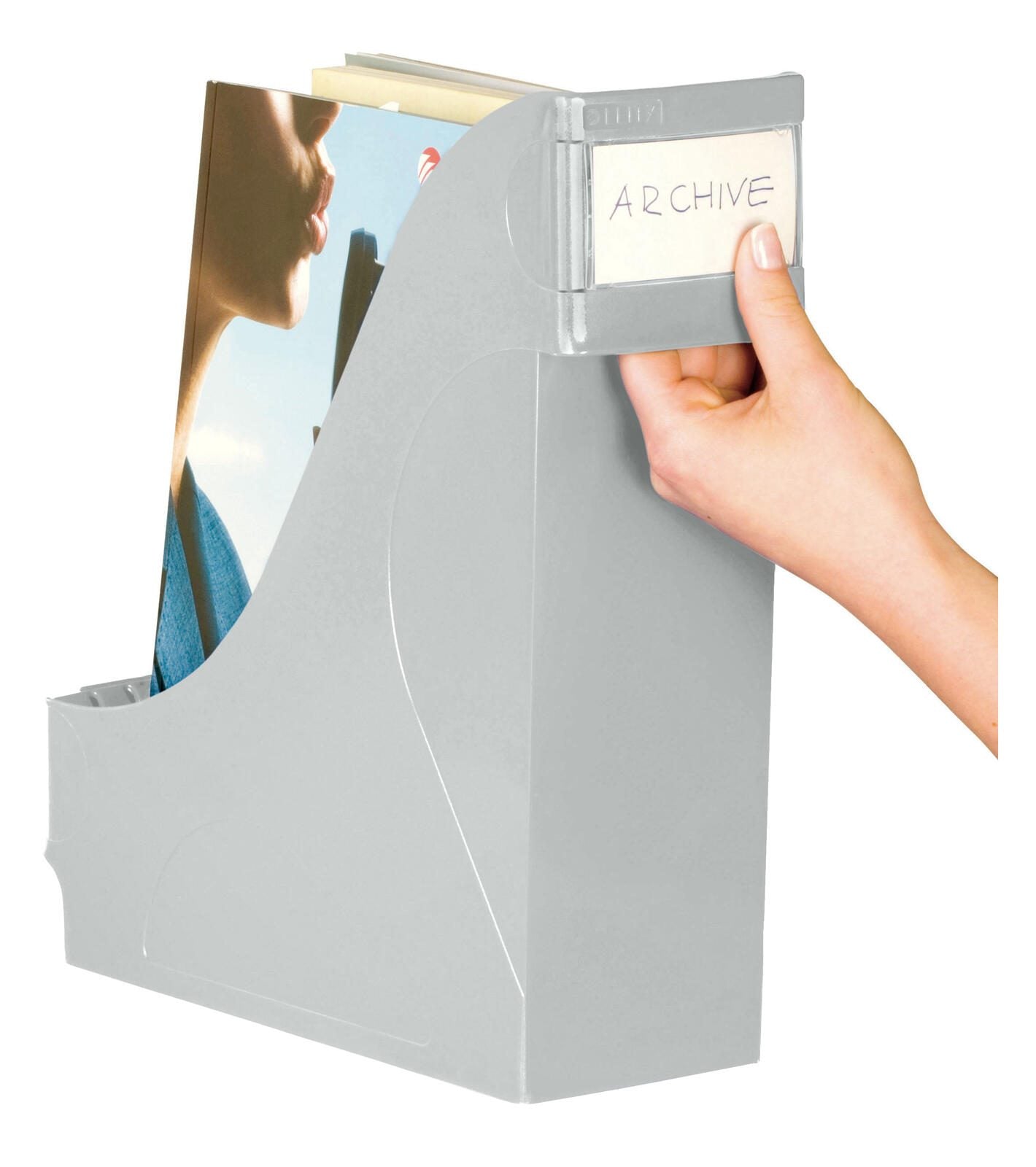 LEITZ Stehsammler Kunststoff grau , DIN A4