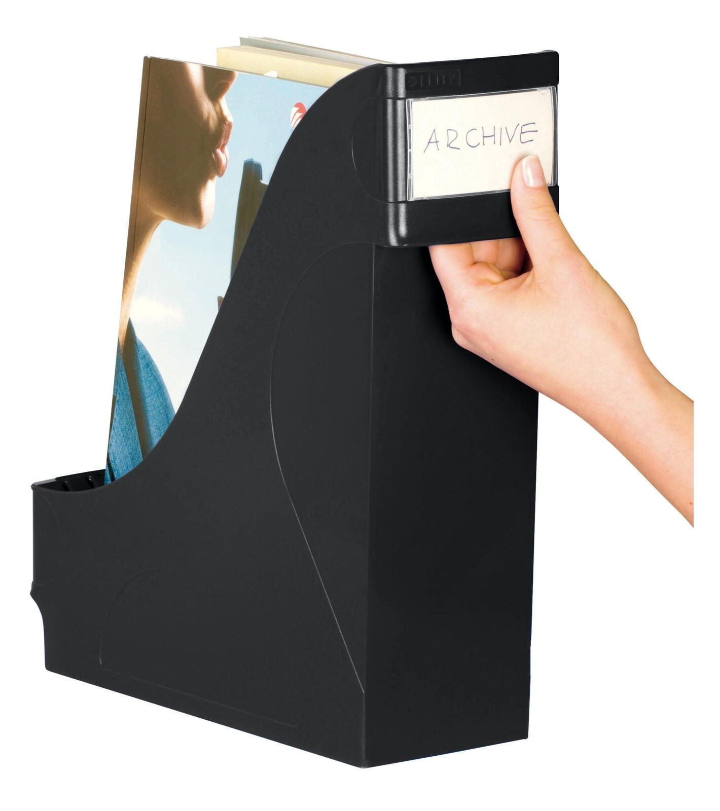 LEITZ Stehsammler Kunststoff schwarz , DIN A4