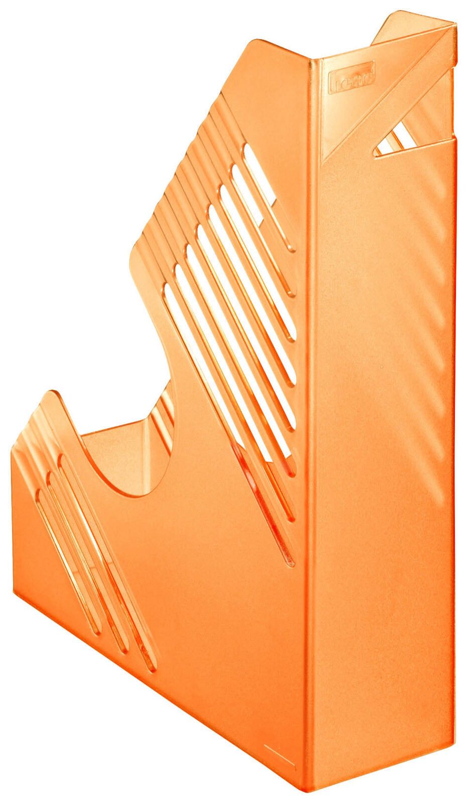 bene Stehsammler Polystyrol orange-transparent , DIN A4