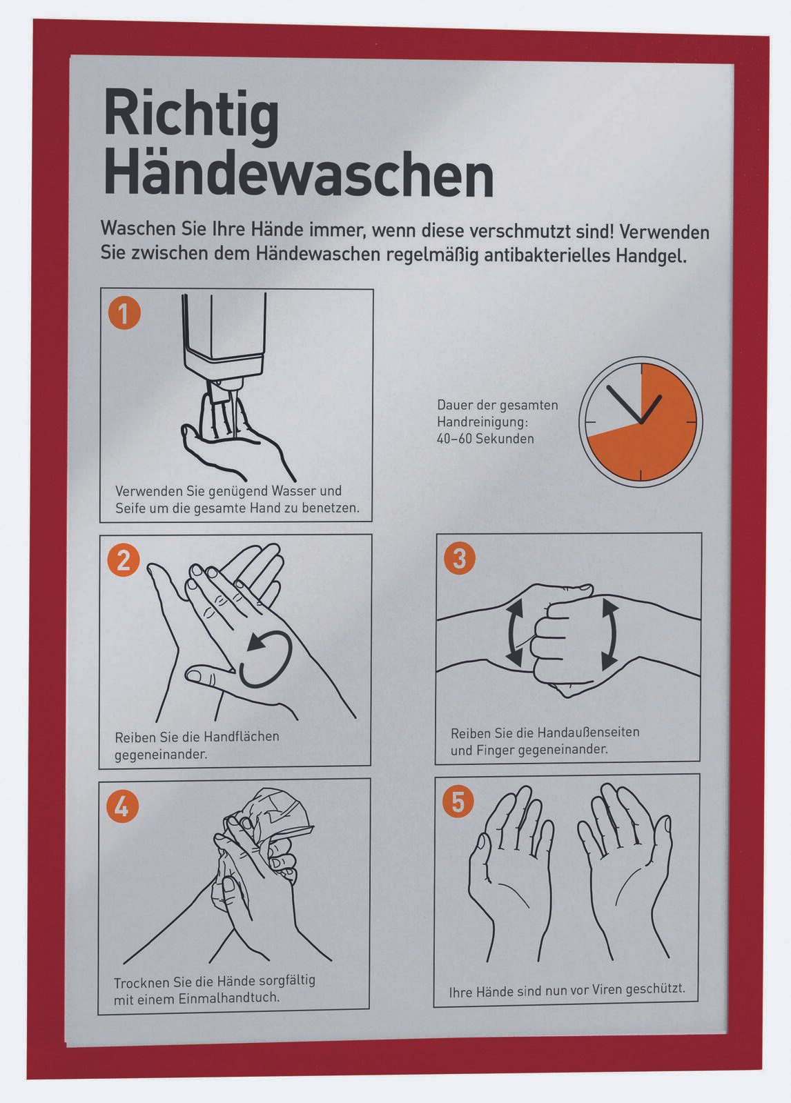 DURABLE Magnetrahmen A3 rot