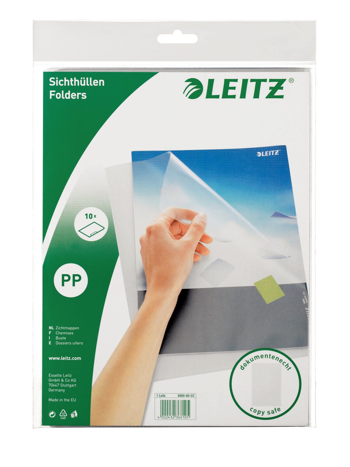 LEITZ Sichthüllen DIN A4 genarbt 0.13 mm
