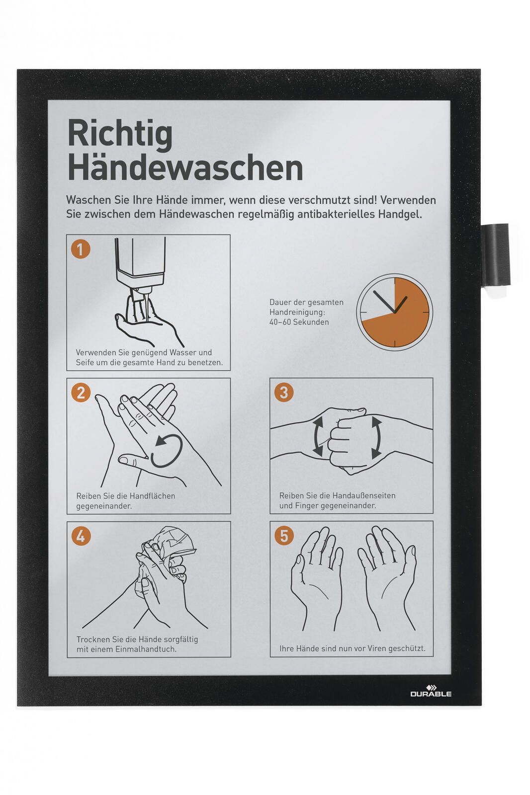 DURABLE Magnetrahmen A4 schwarz