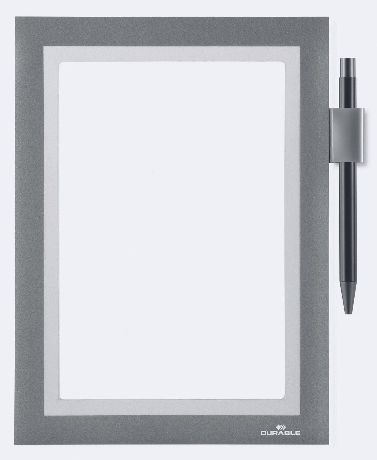 DURABLE Magnetrahmen selbstklebend silber A5