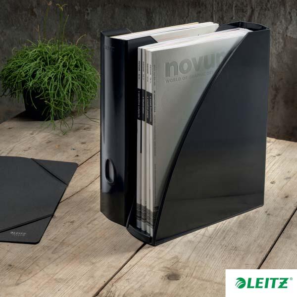 LEITZ Stehsammler recycelter Kunststoff schwarz , DIN A4
