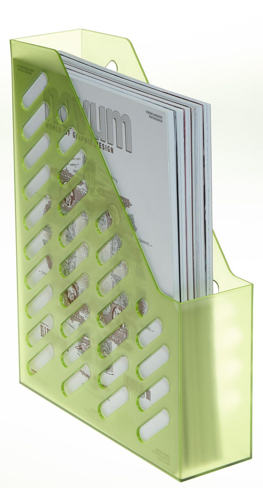 Stehsammler Polystyrol grün-transparent , DIN C4