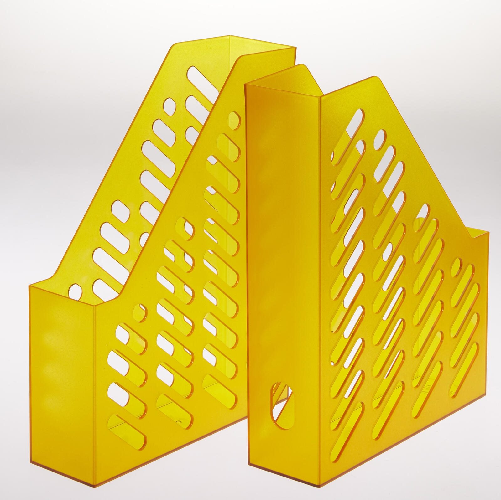 Stehsammler Polystyrol orange-transparent , DIN C4