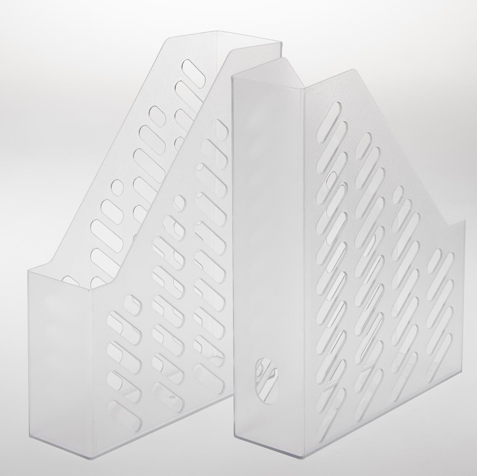 Stehsammler Polystyrol weiß-transparent , DIN C4
