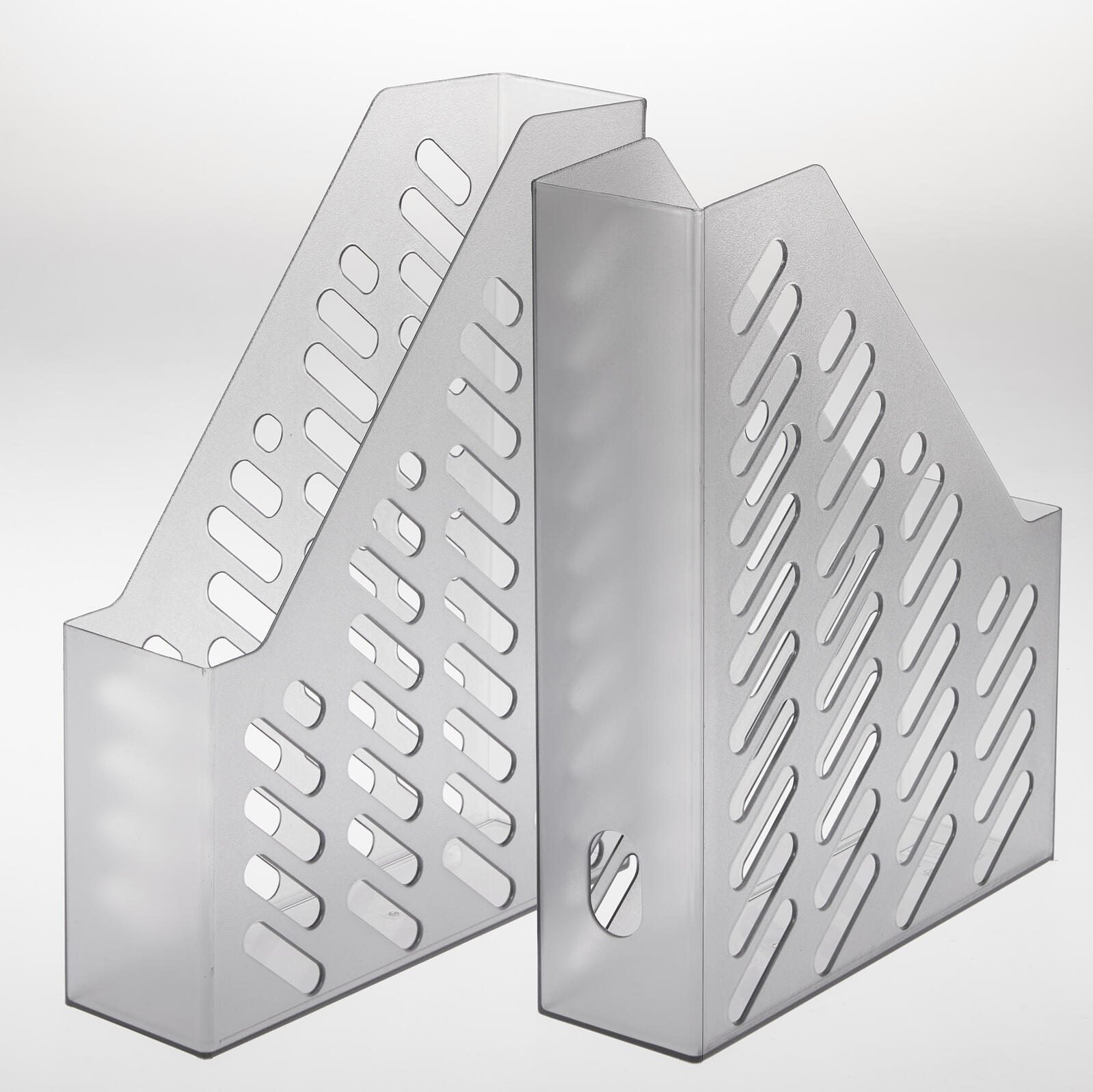 Stehsammler Polystyrol grau-transparent , DIN C4