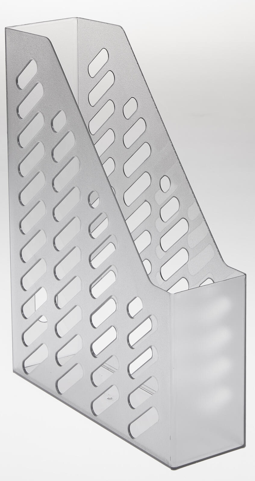 Stehsammler Polystyrol grau-transparent , DIN C4