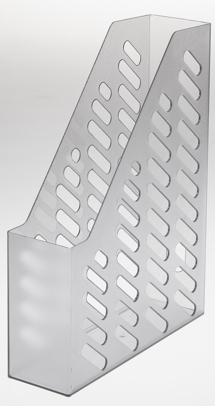 Stehsammler Polystyrol grau-transparent , DIN C4