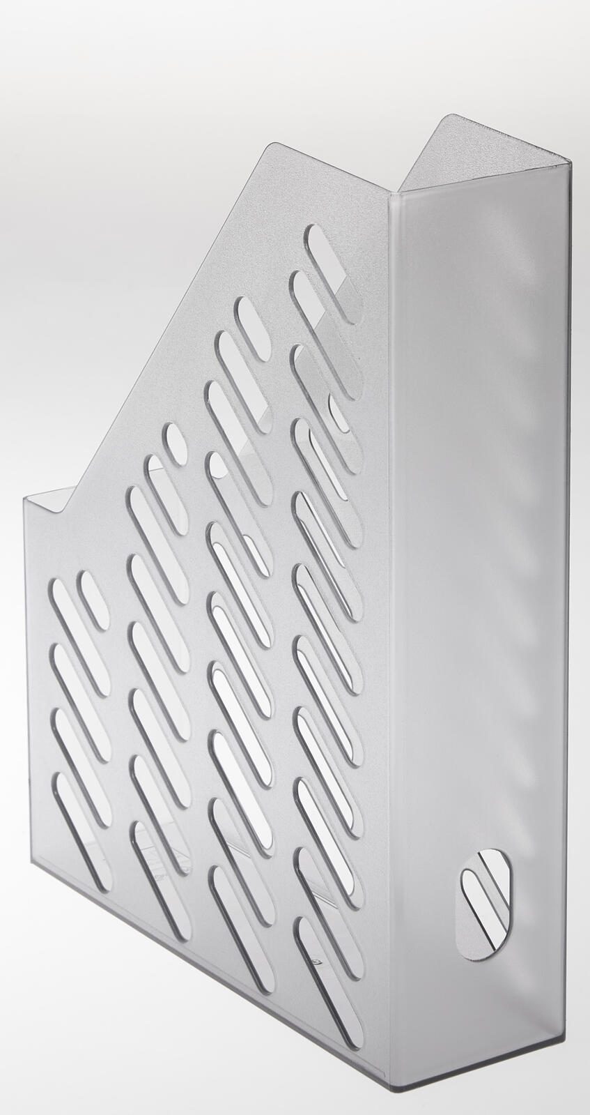Stehsammler Polystyrol grau-transparent , DIN C4