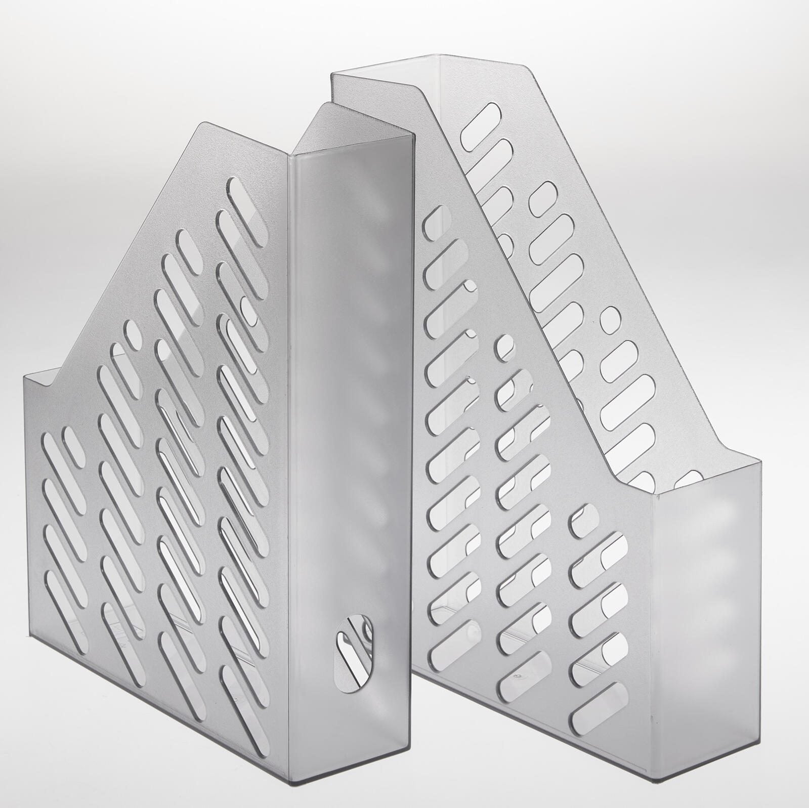 Stehsammler Polystyrol grau-transparent , DIN C4