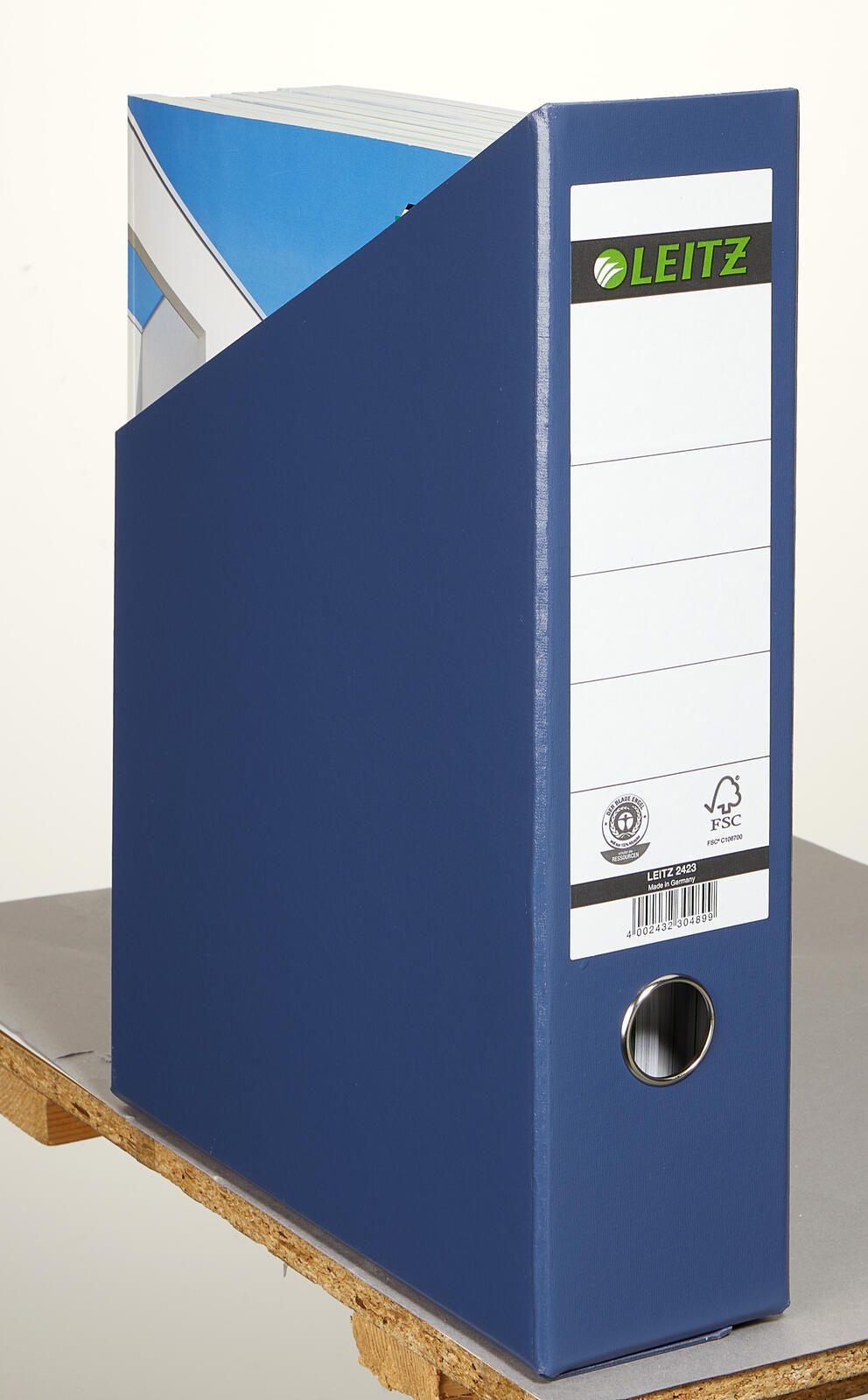 LEITZ Stehsammler Karton blau , DIN A4