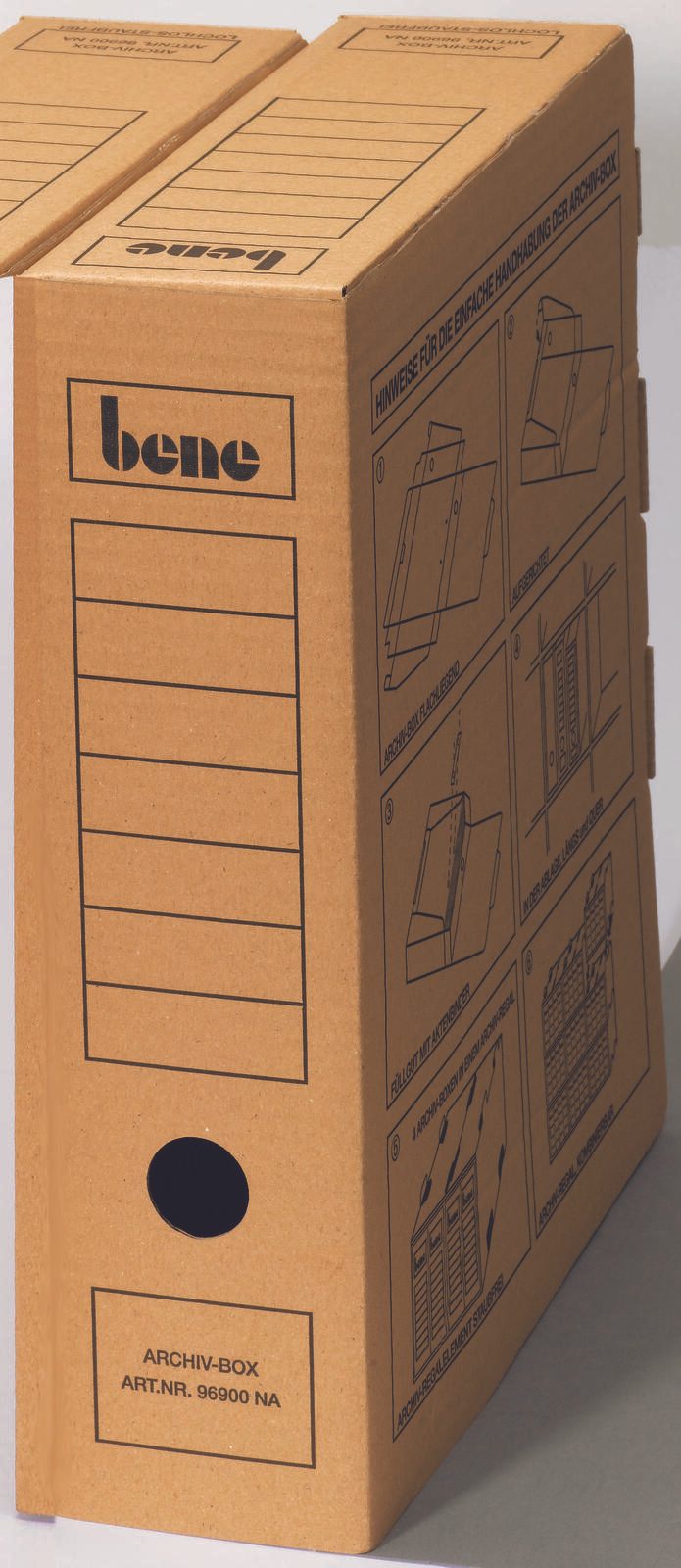 bene Archivboxen für Ordner 8,0 x 29,0 x 33,0 cm