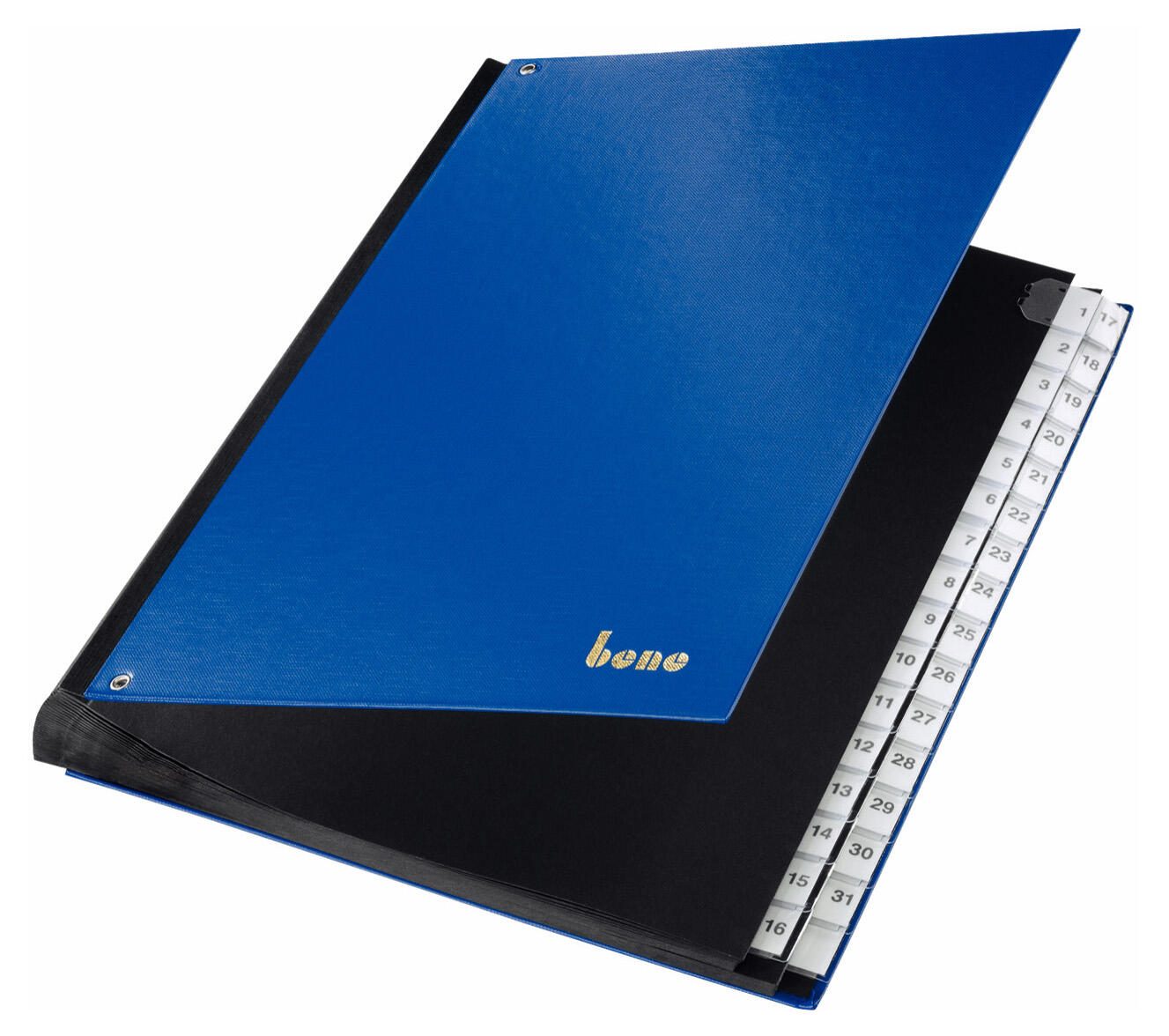 bene Pultordner DIN A4 32 Taben blau