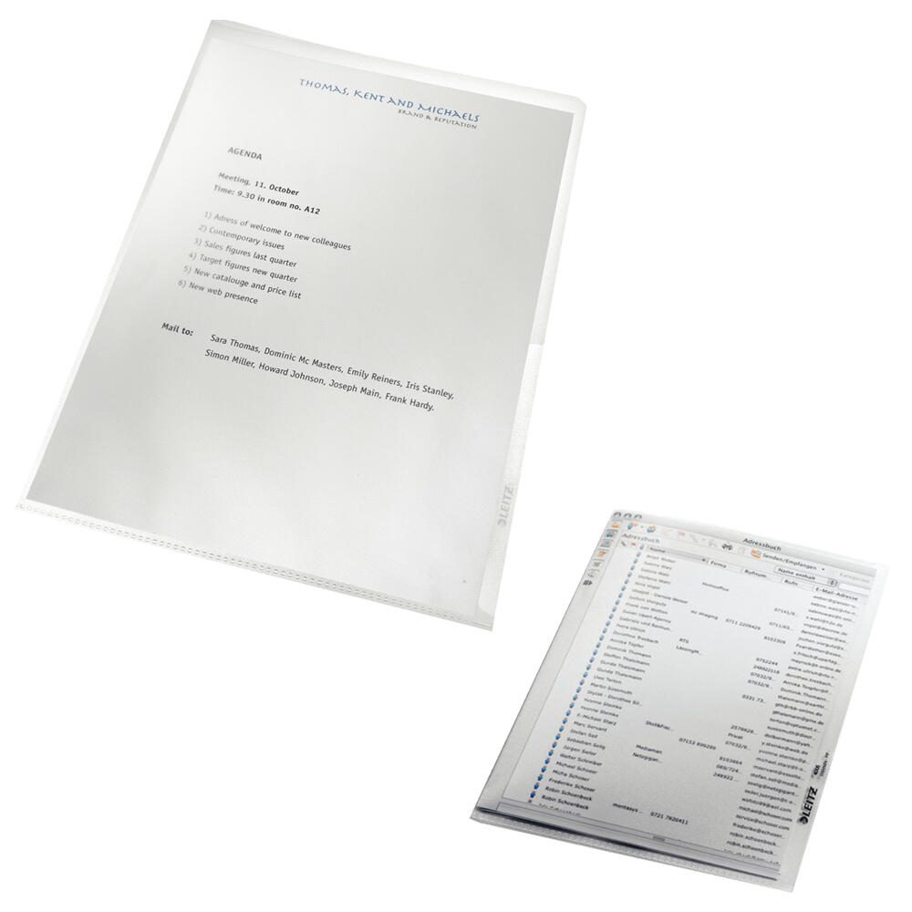 LEITZ Sichthüllen DIN A4 transparent