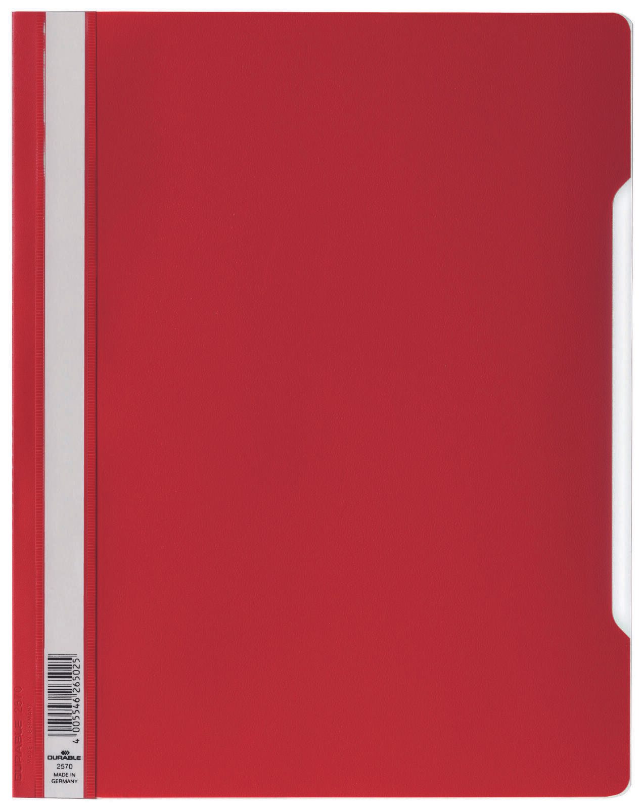 DURABLE Schnellhefter DIN A4 überbreit PVC-Hartfolie rot