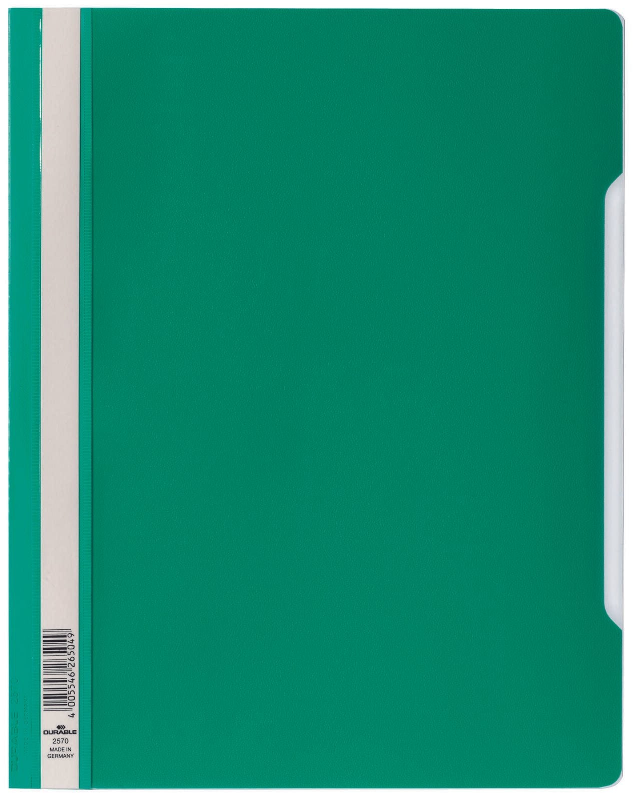 DURABLE Schnellhefter DIN A4 überbreit PVC-Hartfolie grün