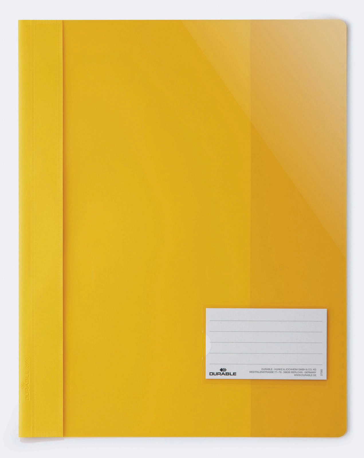 DURABLE Schnellhefter DIN A4 überbreit PVC gelb
