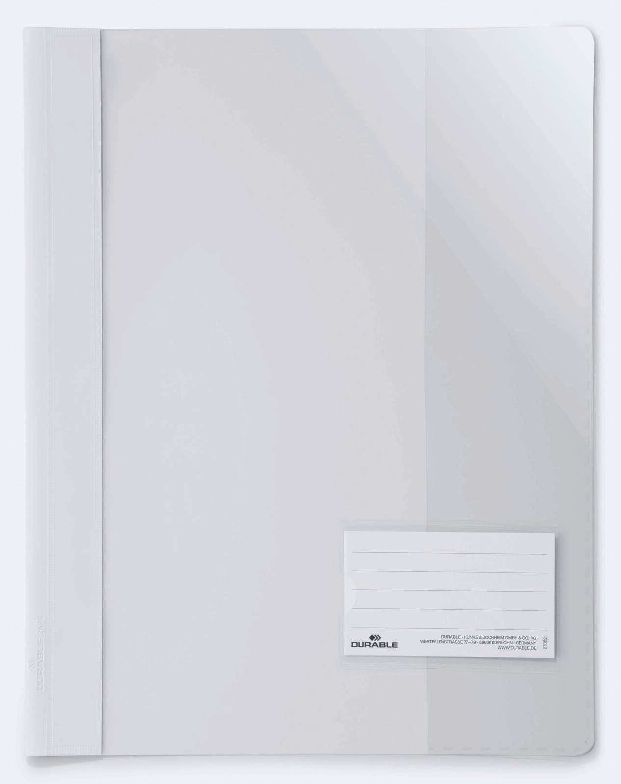 DURABLE Schnellhefter DIN A4 überbreit PVC weiß