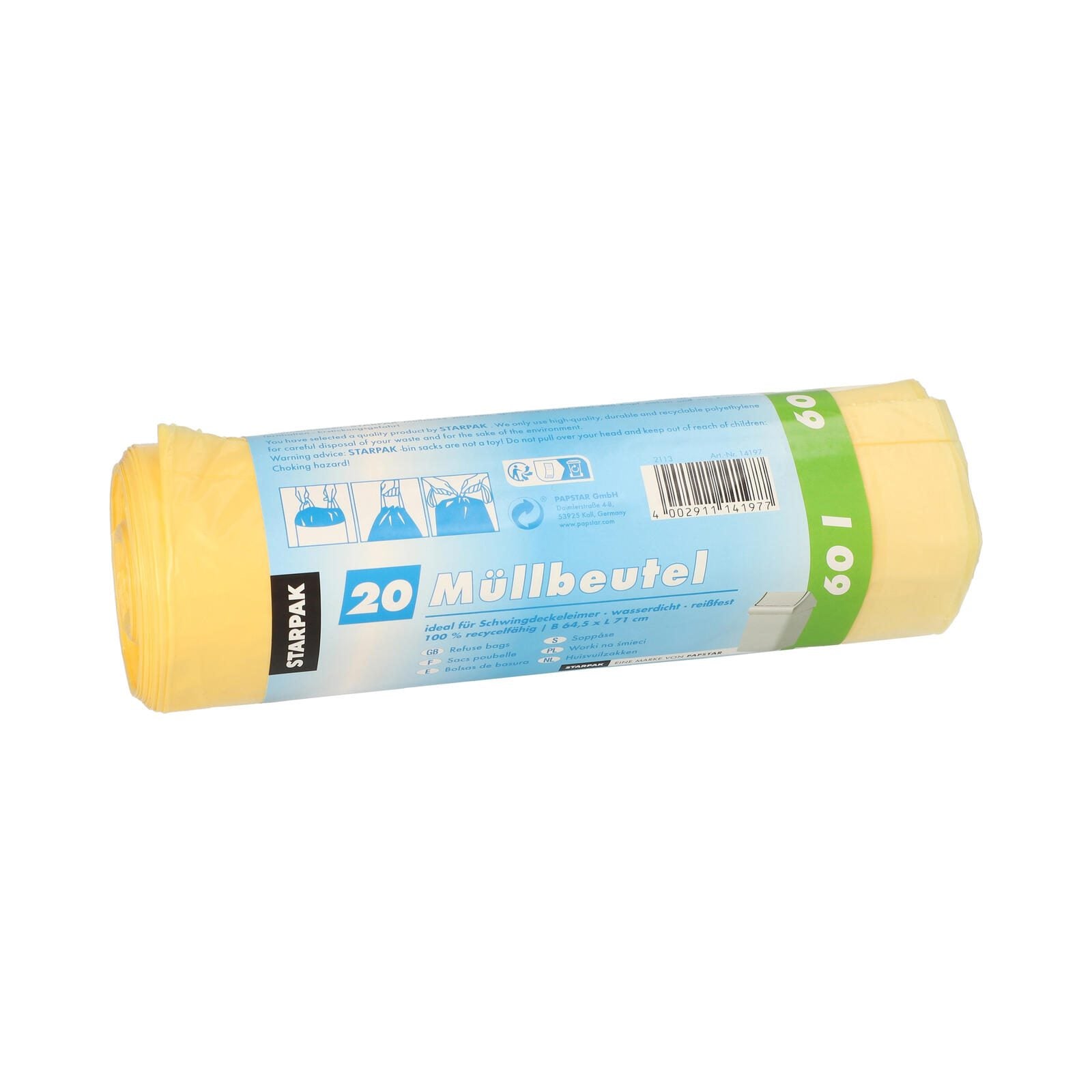 PAPSTAR Müllsäcke 60,0 l