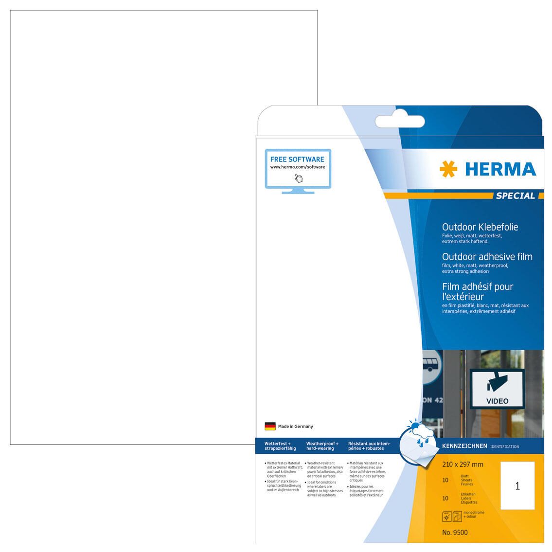 HERMA Folien-Kraftklebe-Etiketten 210,0 x 297,0 mm