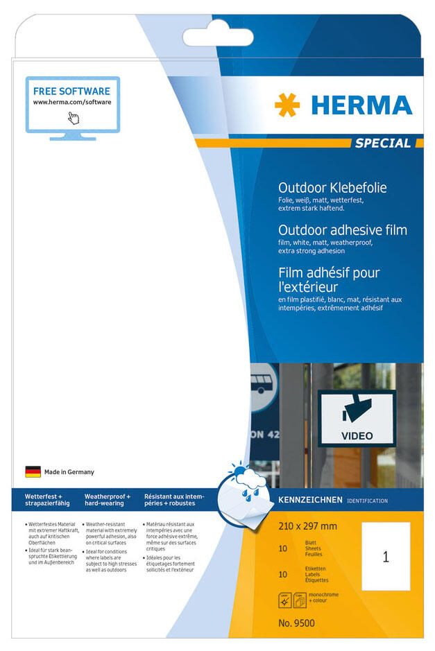 HERMA Folien-Kraftklebe-Etiketten 210,0 x 297,0 mm