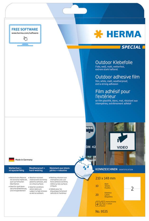 HERMA Folien-Kraftklebe-Etiketten 210,0 x 148,0 mm