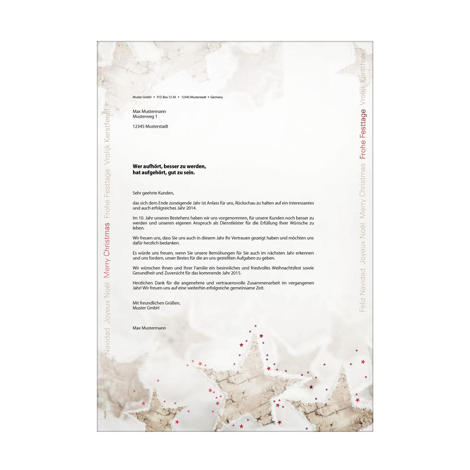 SIGEL Weihnachtsbriefpapier DIN A4 90 g/m²