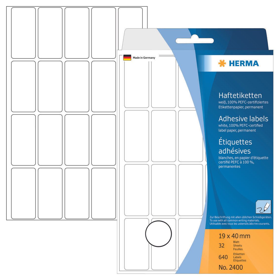HERMA Etiketten 40,0 x 19,0 mm