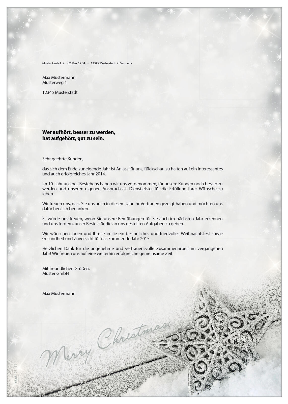 SIGEL Weihnachtsbriefpapier DIN A4 90 g/m²