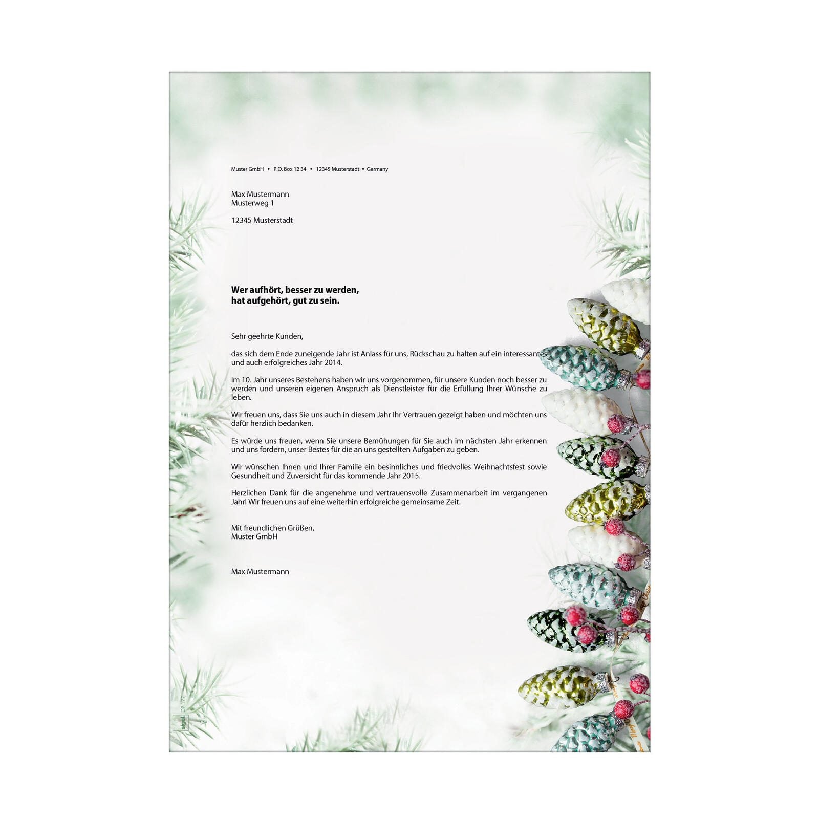 SIGEL Weihnachtsbriefpapier DIN A4 90 g/m²