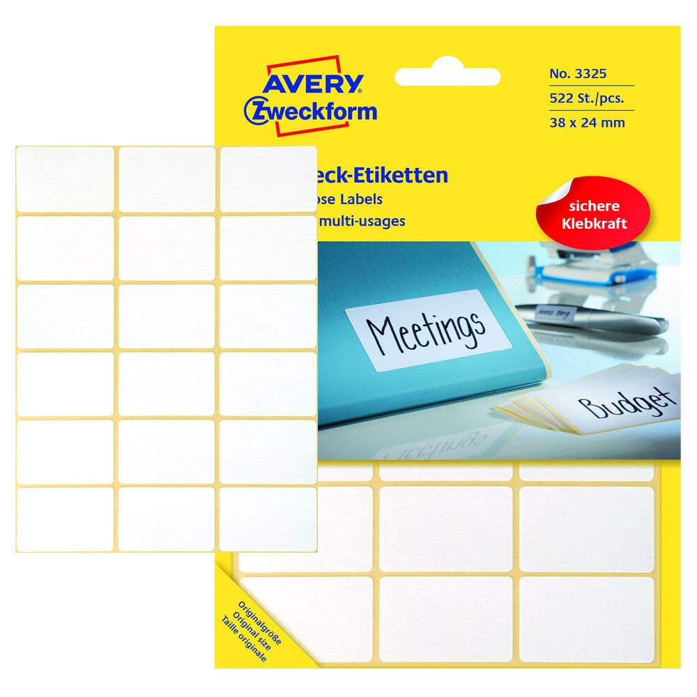 AVERY Zweckform Etiketten 38,0 x 24,0 mm