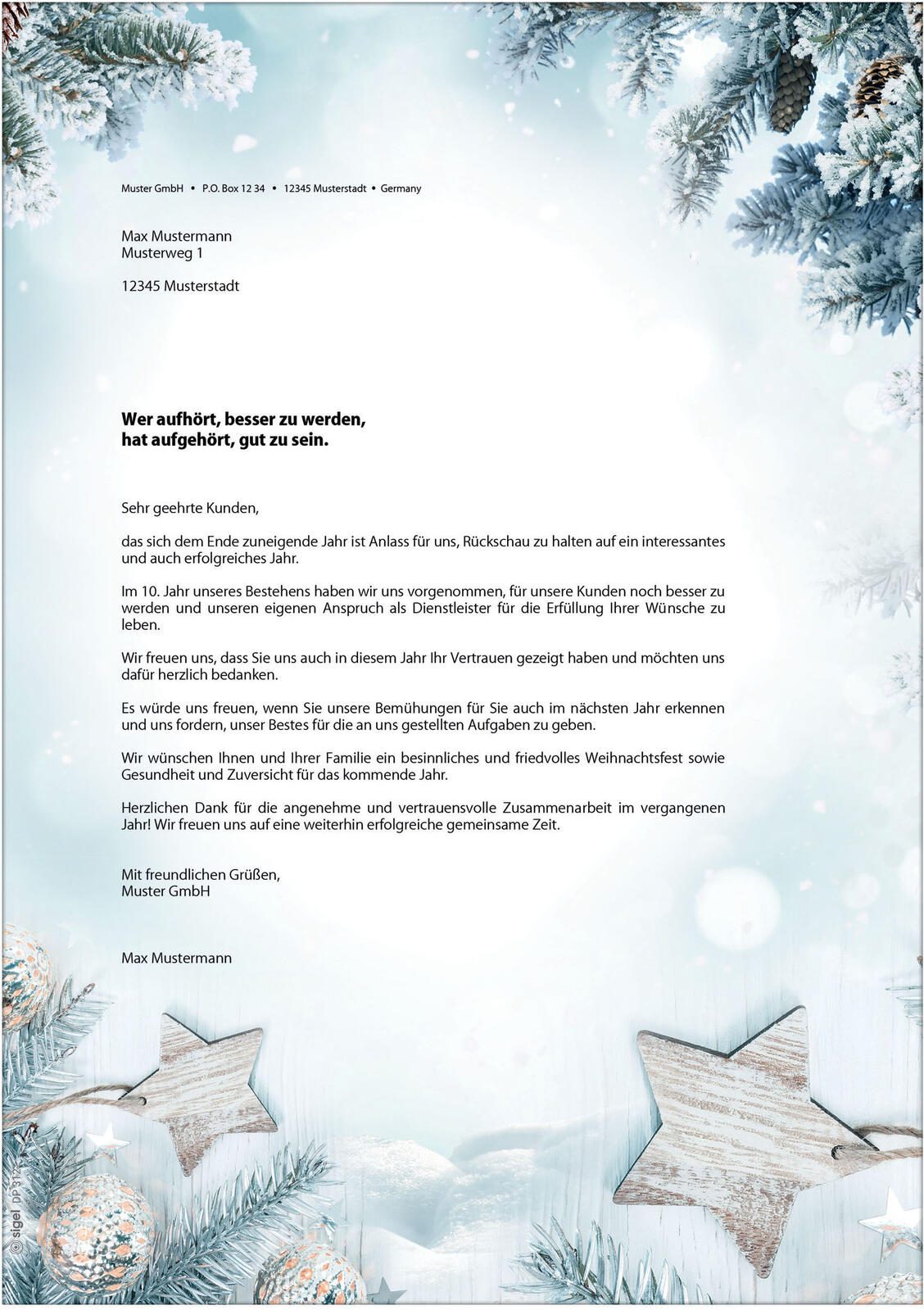 SIGEL Weihnachtsbriefpapier DIN A4 90 g/m²