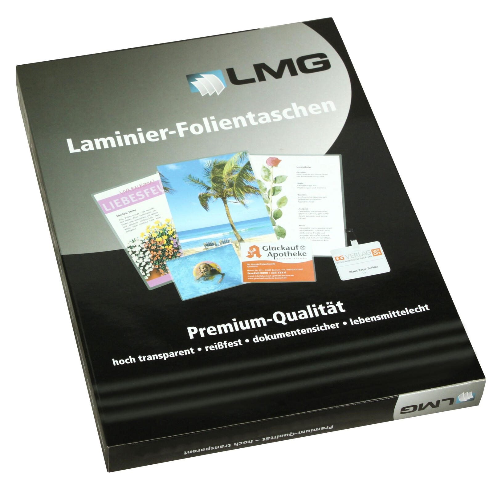 LMG Laminierfolien glänzend 100 mikron A4