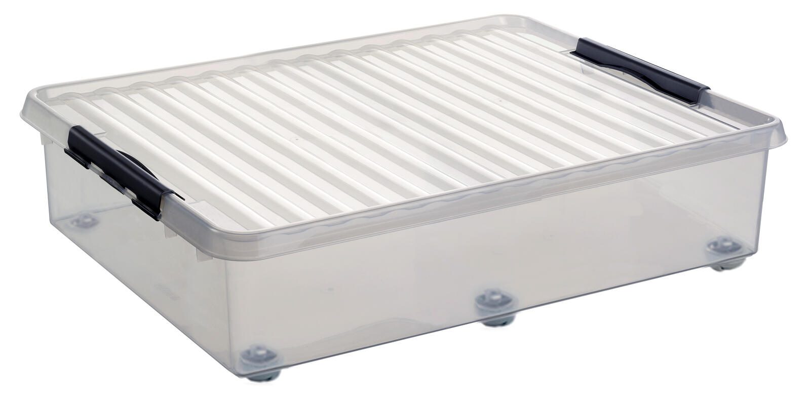 sunware® Aufbewahrungsbox 60,0 l - 50,0 x 80,0 x 20,0 cm transparent, metall