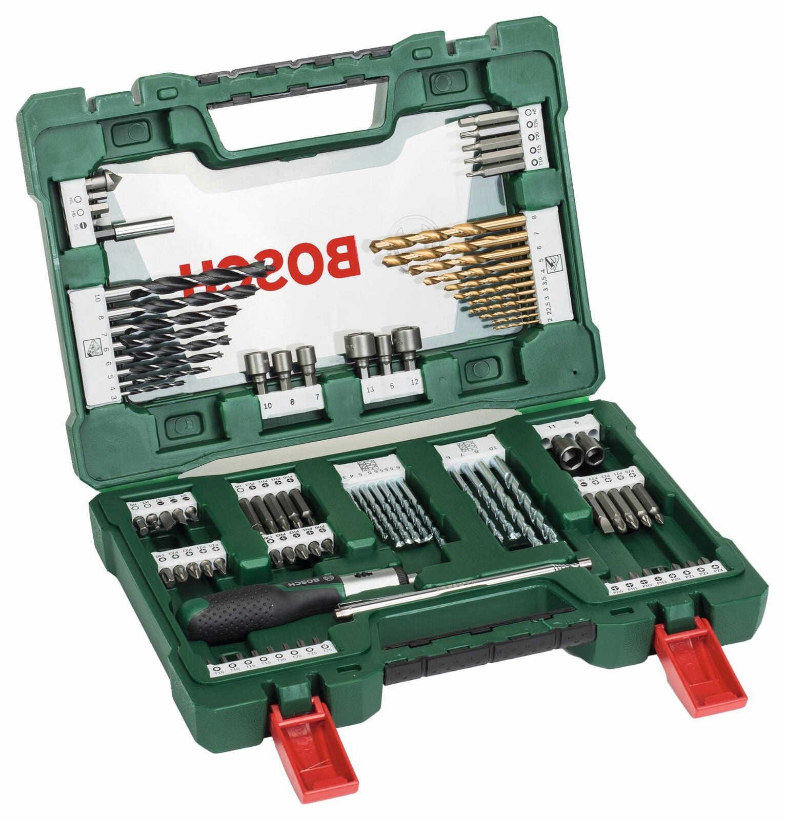 BOSCH Bohrer- und Bit-Set V-Line 91-teilig