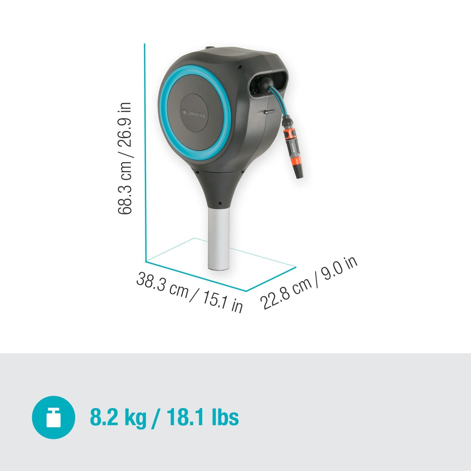 GARDENA Schlauchbox RollUp S 15 m