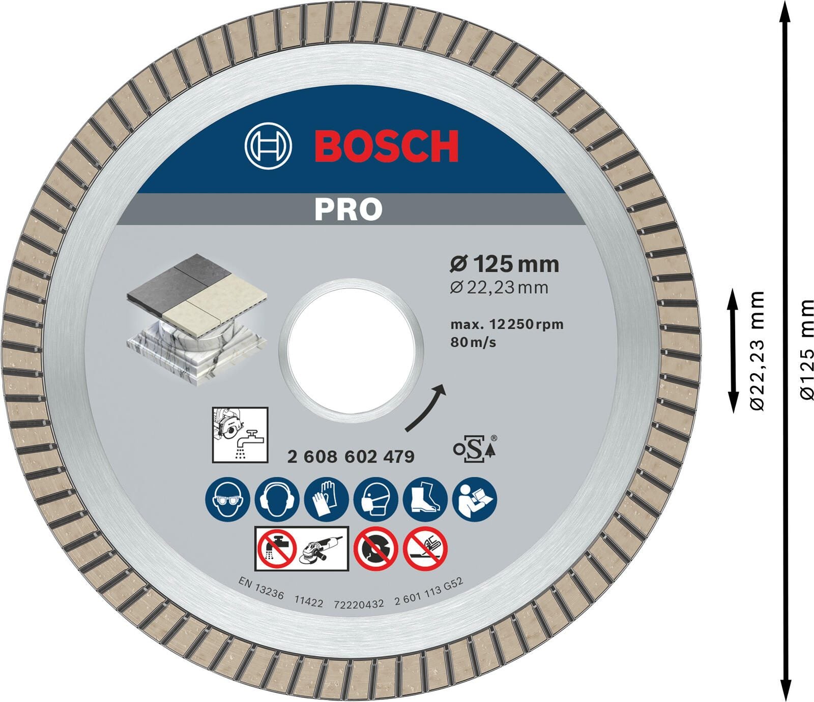 BOSCH Diamant-Trennscheibe Best Ceramic Turbo