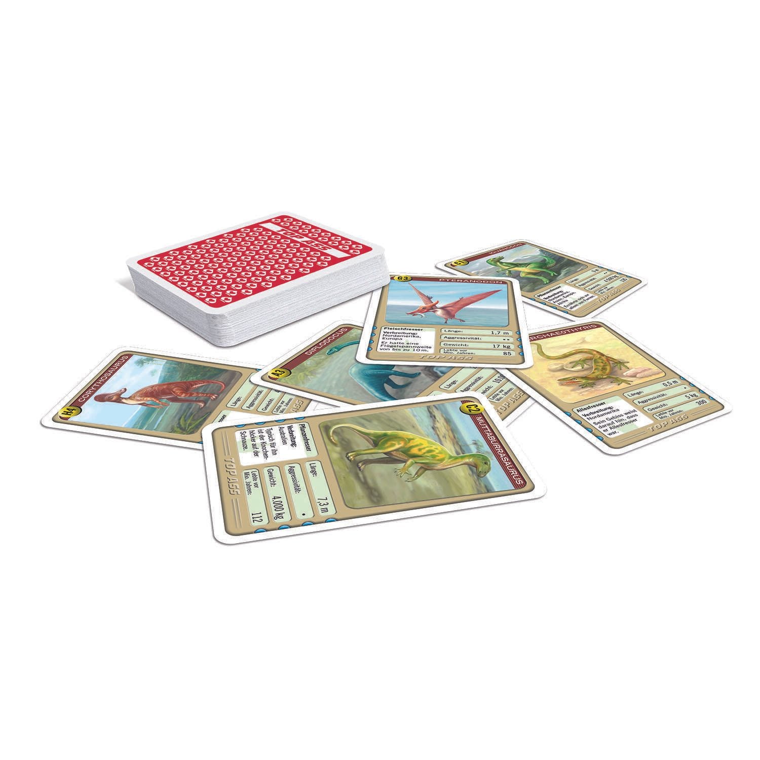 ASS ALTENBURGER TOP ASS Quartett Dinosaurier Kartenspiel